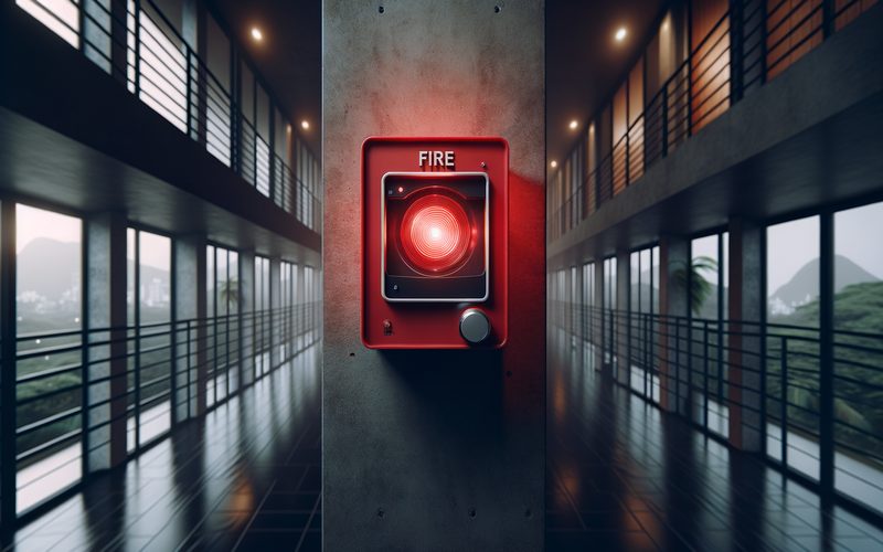 Funcionamento do alarme de incêndio